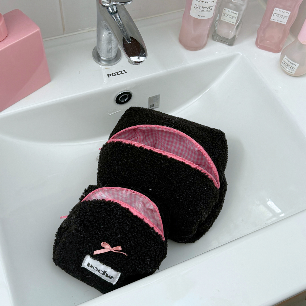 Teddy Series Puffed Pouchie in Blink