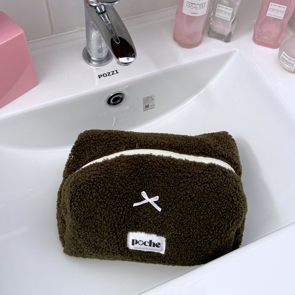 Teddy Series Puffed Pouchie in Moss