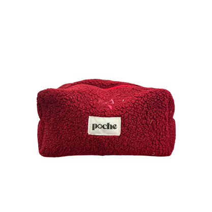 Teddy Series Puffed Pouchie in Oxblood