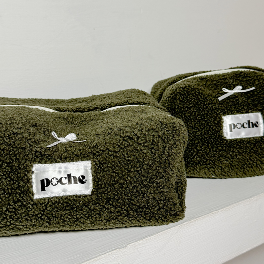 Teddy Series Puffed Pouchie in Moss